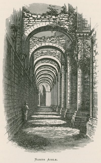 Fountains Abbey, noordelijke zijbeuk door Alexander Francis Lydon